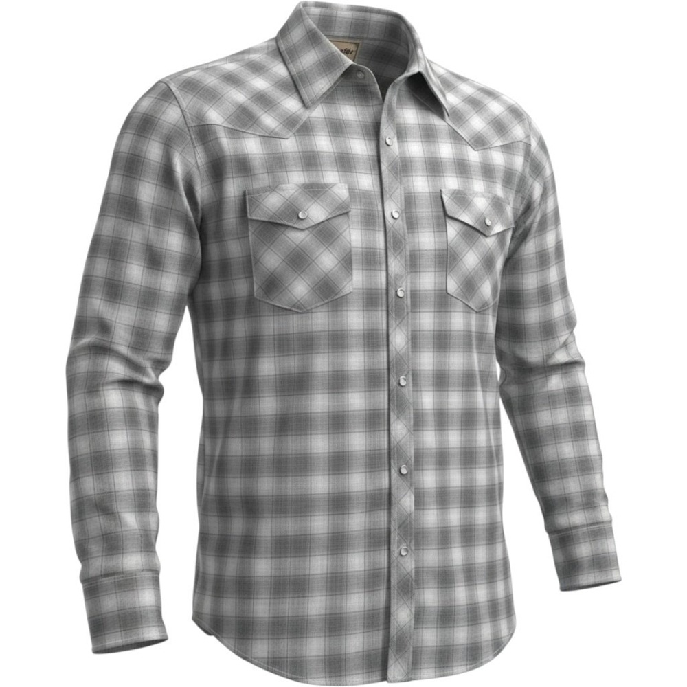 Wrangler Western Shirt Mens 2XL Blue Plaid Pearl Snap Long Sleeve Cowboy Ranch